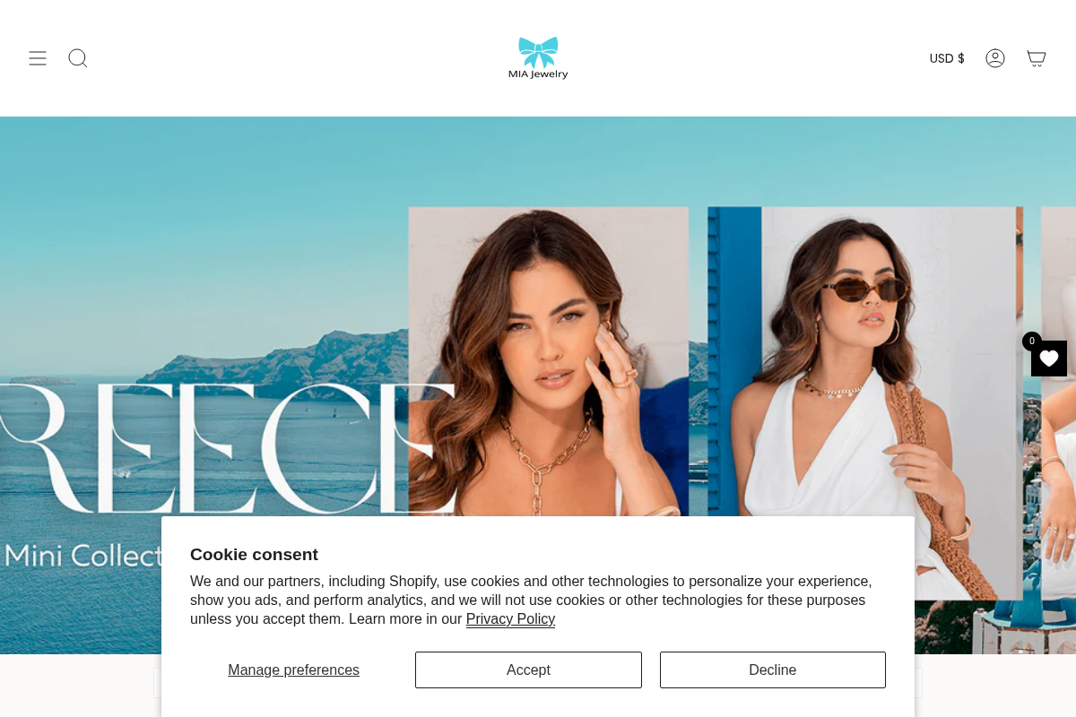 MIA J homepage screenshot