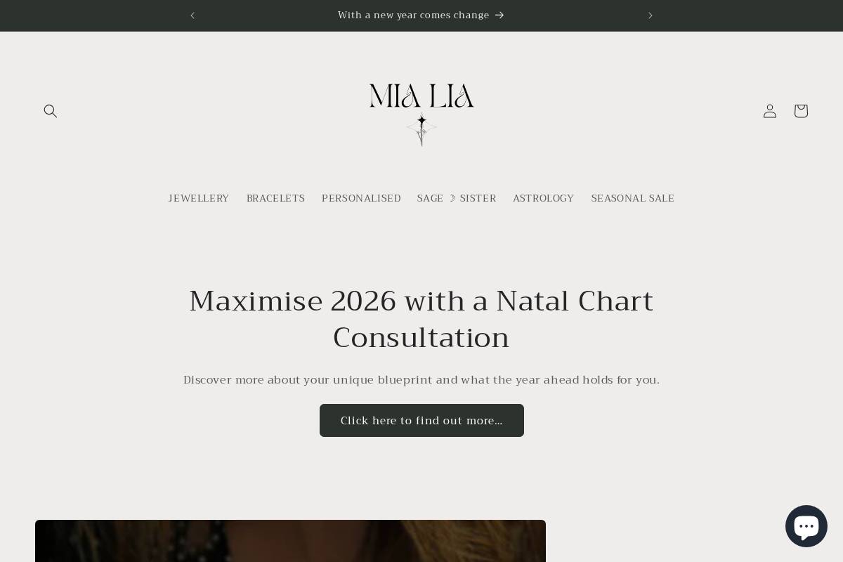 mialia.co.uk homepage screenshot