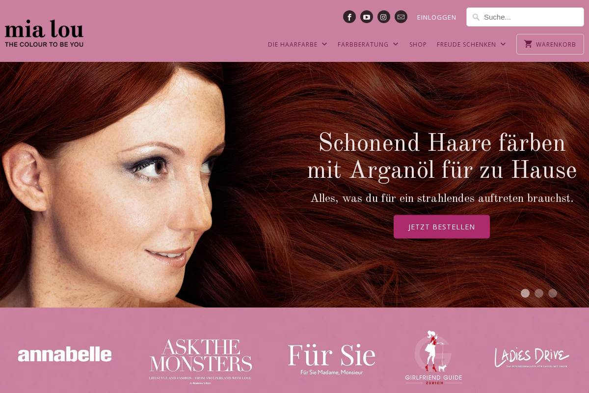 mialou.ch homepage screenshot