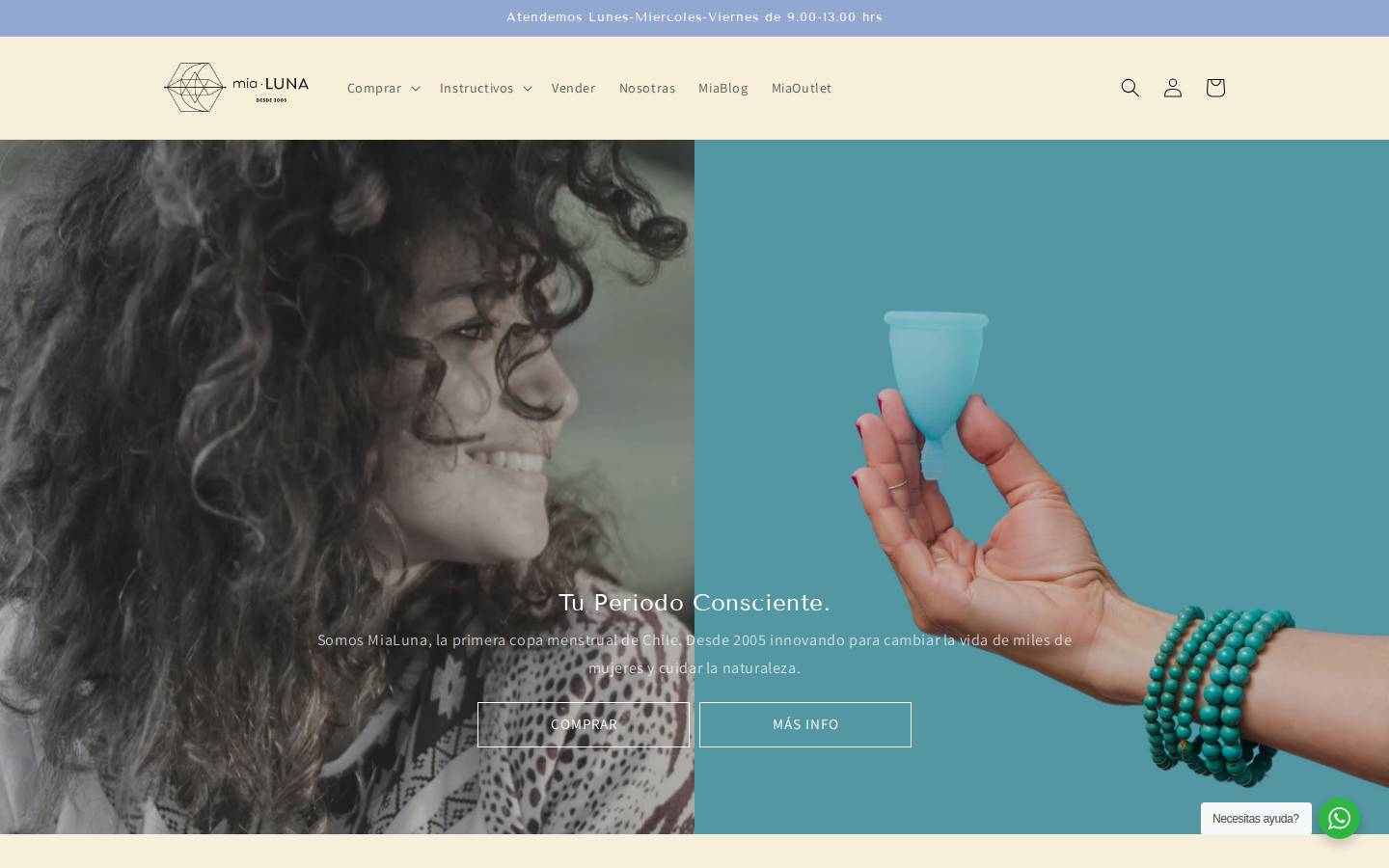 mialuna.cl homepage screenshot