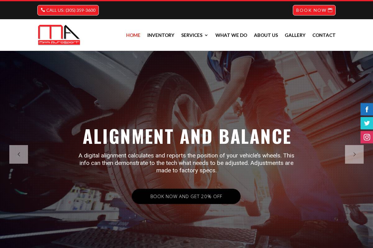 miamiautosportonline.com homepage screenshot