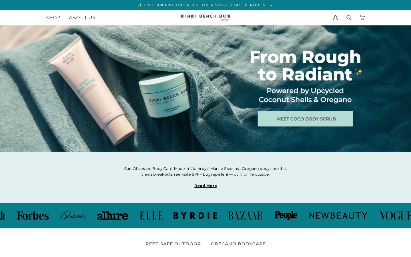miamibeachbum.com homepage screenshot