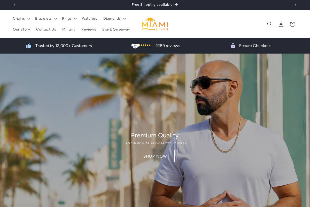 Miamilinks homepage screenshot