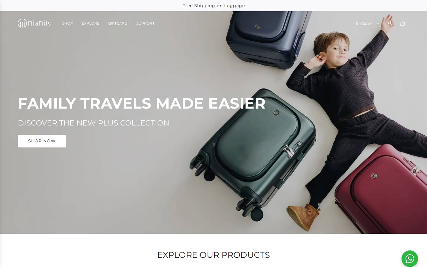 Miamily homepage screenshot