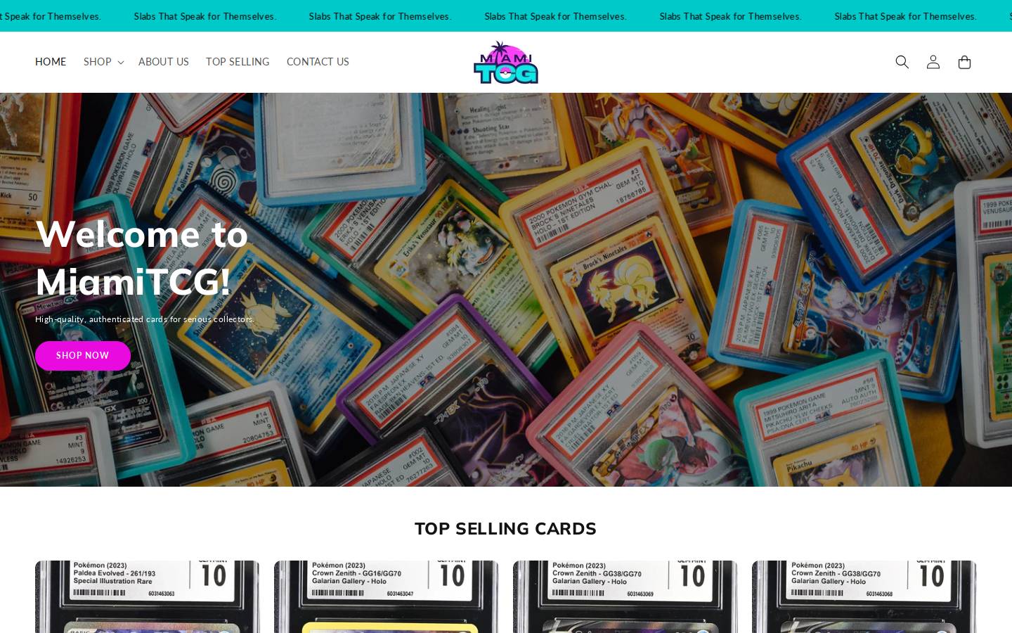miamitcg.com homepage screenshot