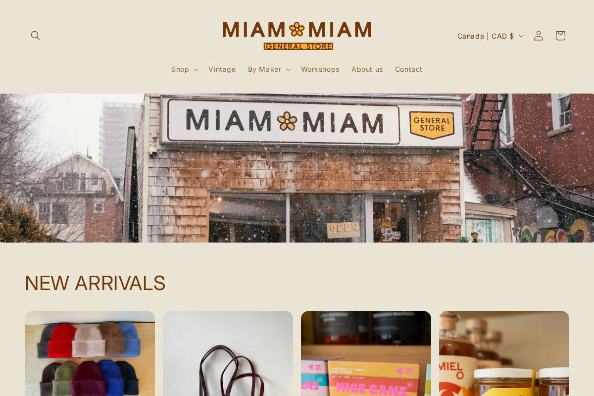 miammiamgeneral.com homepage screenshot