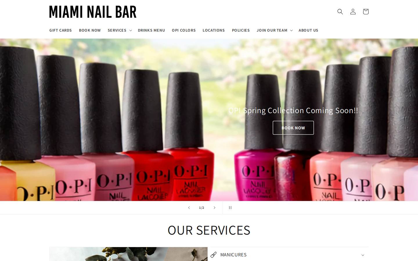 mianailbar.com homepage screenshot