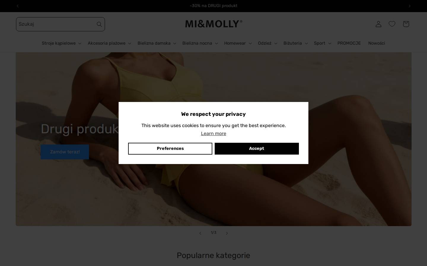miandmolly.pl homepage screenshot