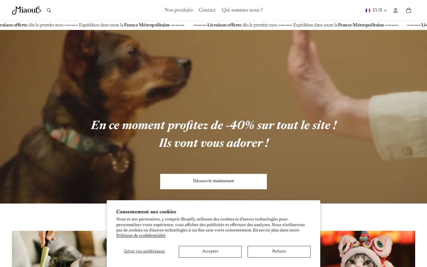 miaouff.com homepage screenshot