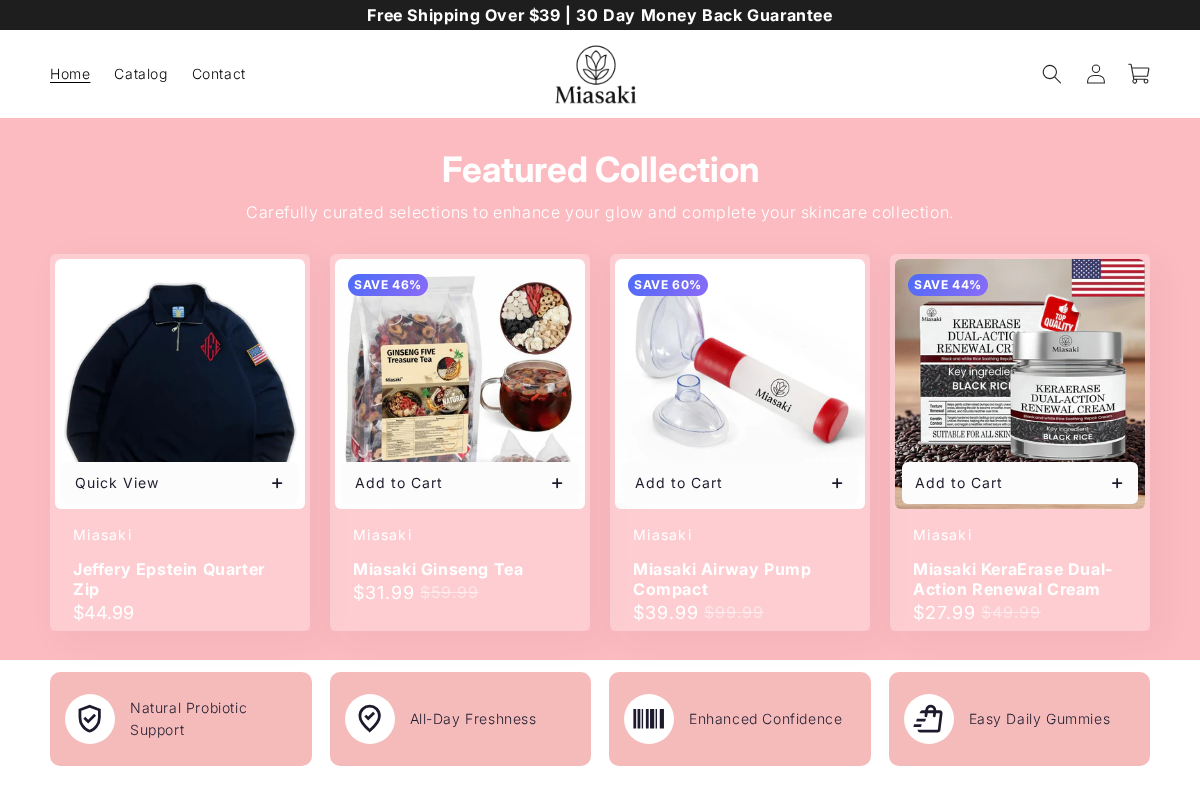 Miasaki homepage screenshot