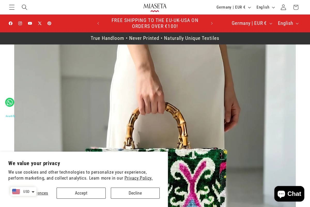 miaseta.com homepage screenshot