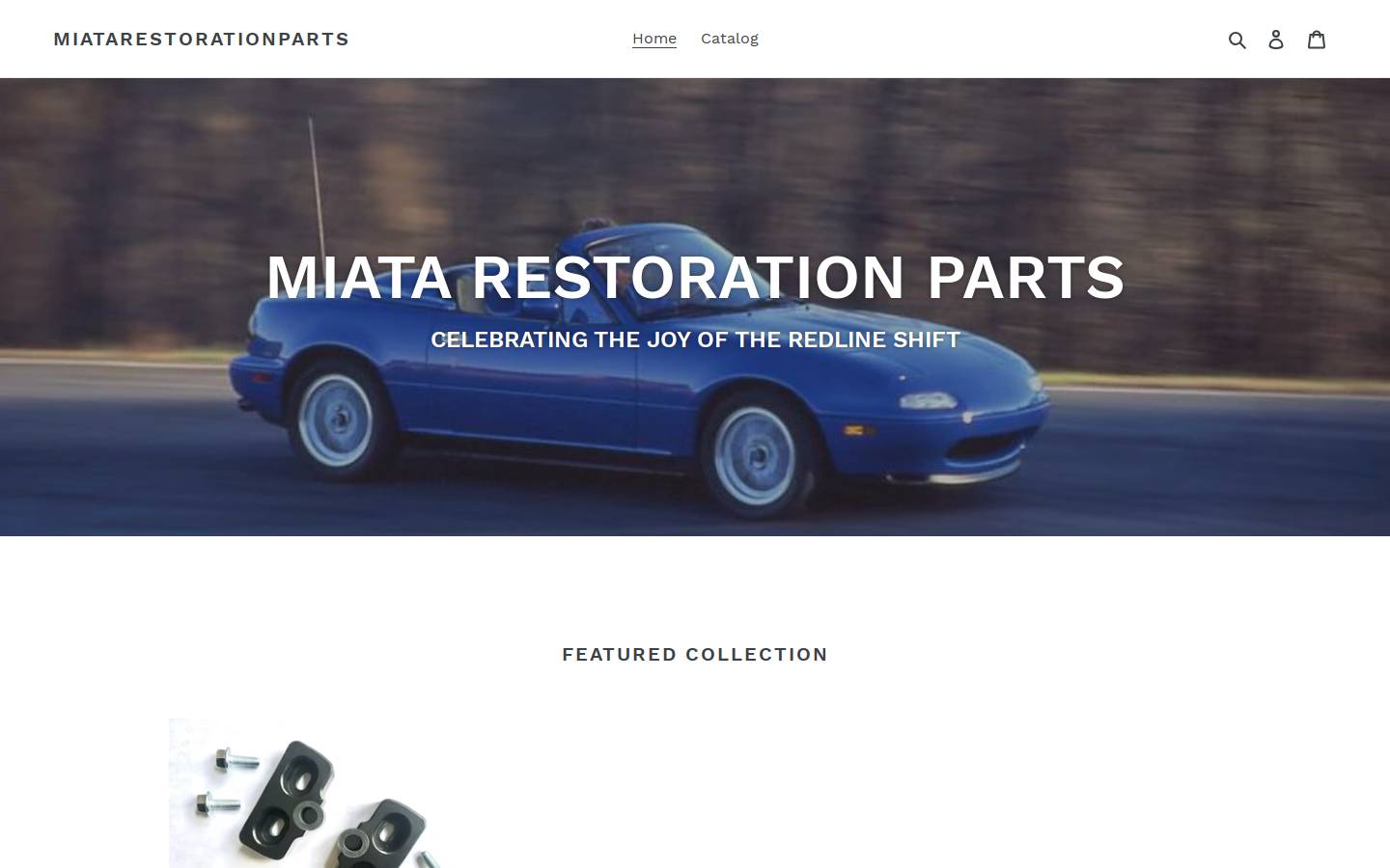miatarestorationparts.com homepage screenshot