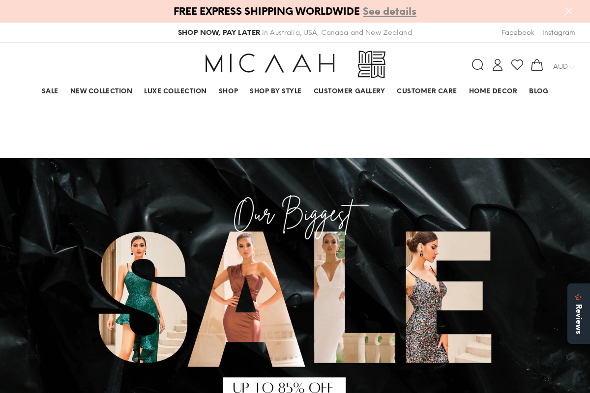 Micaah homepage screenshot