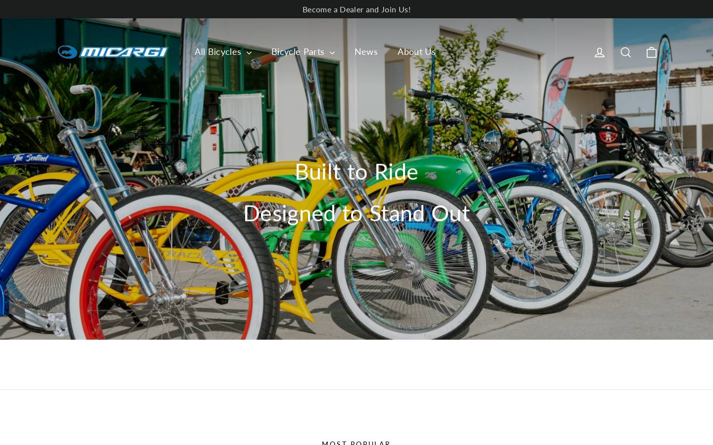 Micargibicycles homepage screenshot
