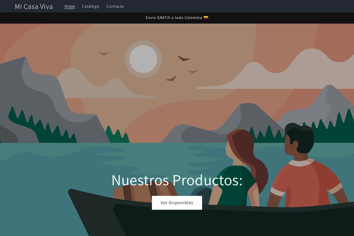 Mi Casa Viva homepage screenshot