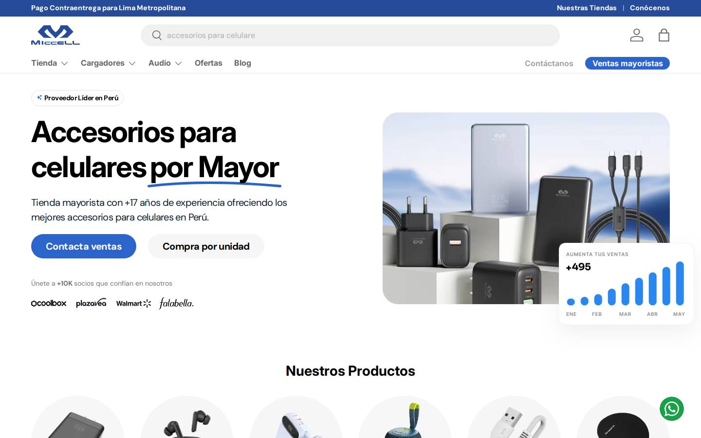 miccell.com.pe homepage screenshot