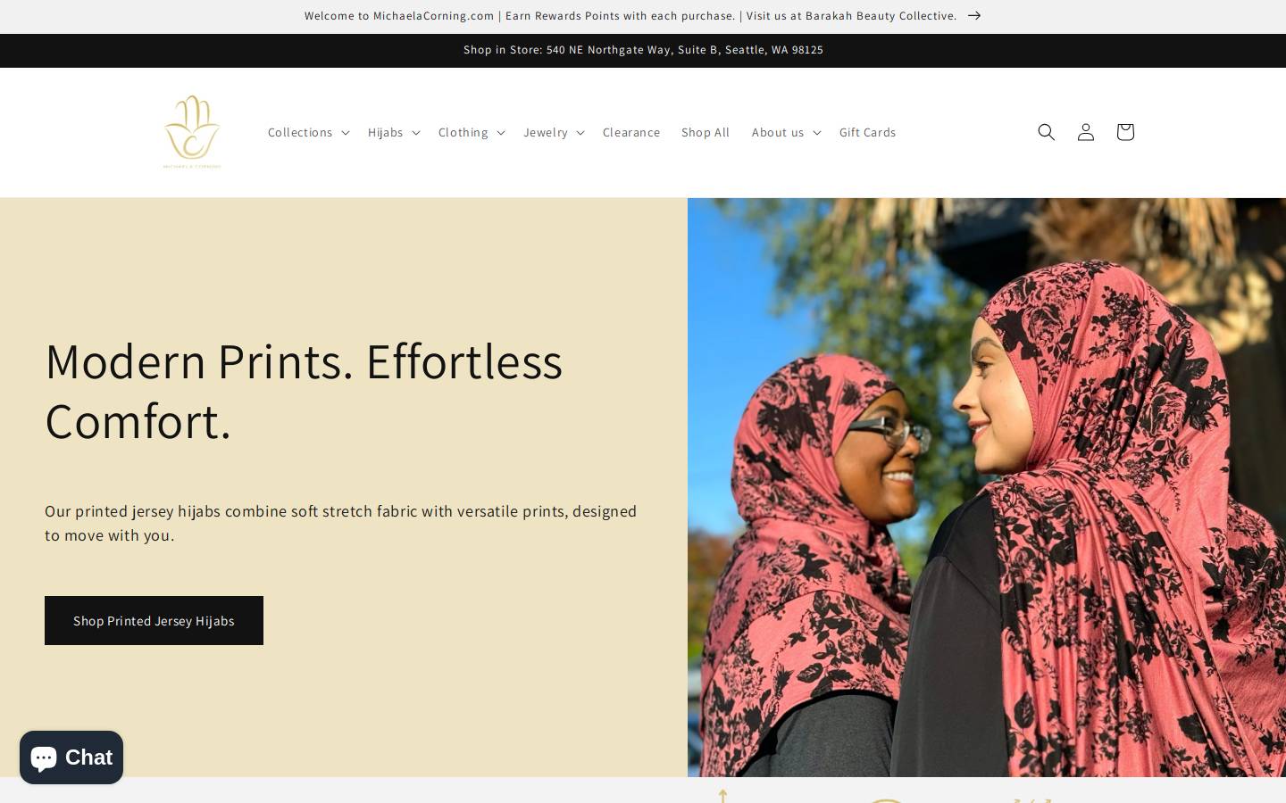 michaelacorning.com homepage screenshot