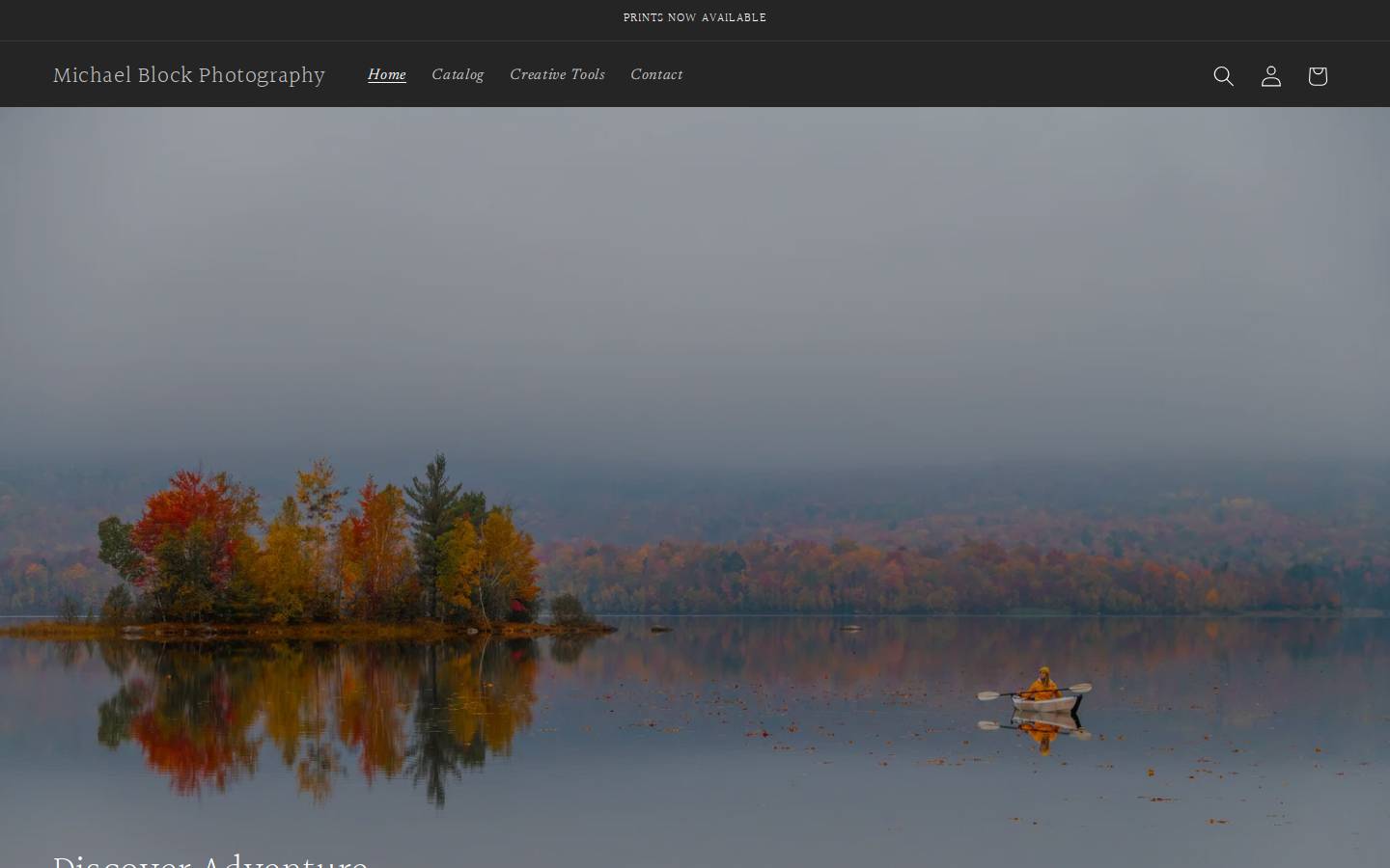 michaelblockphotography.com homepage screenshot