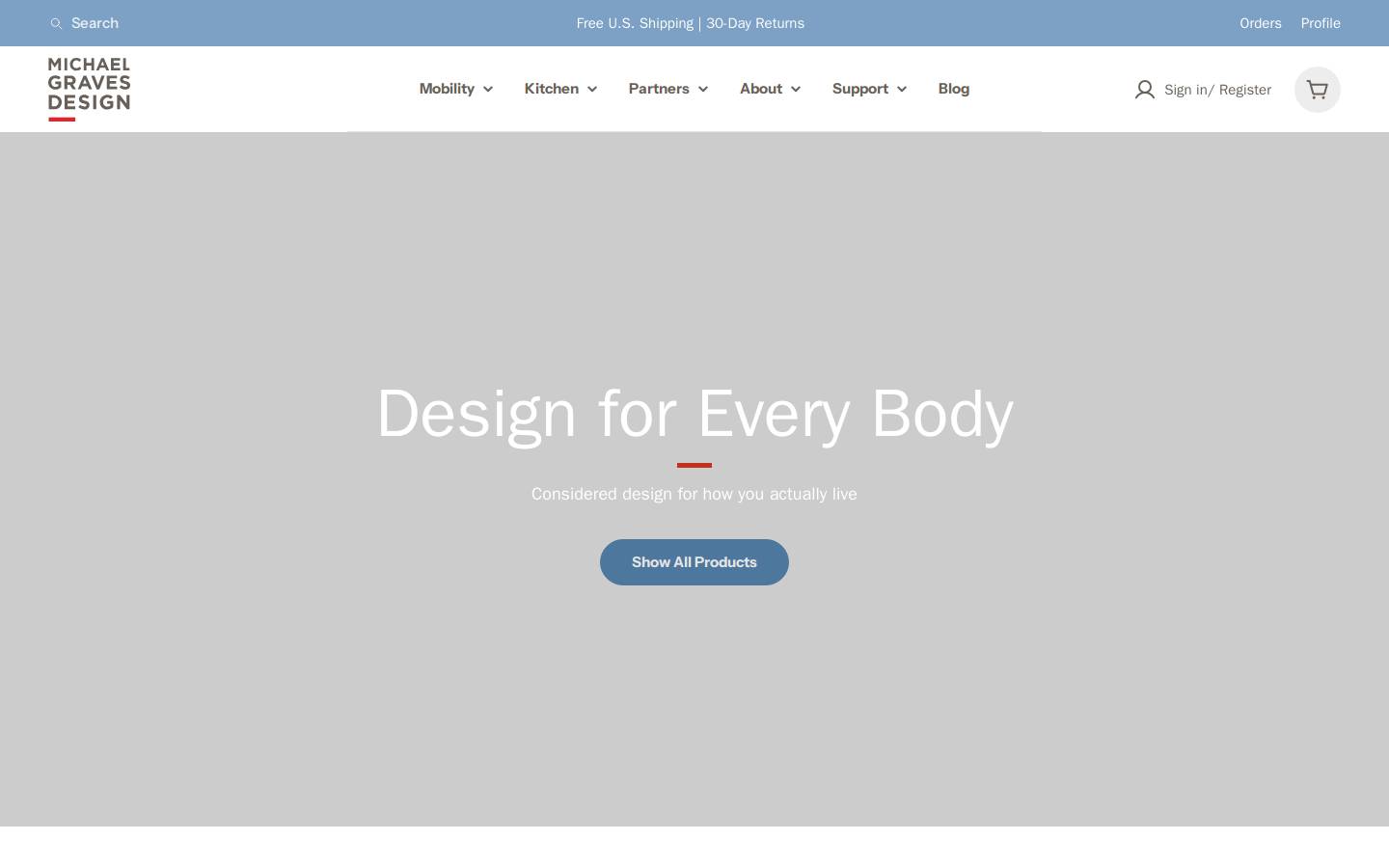 michaelgravesdesign.com homepage screenshot