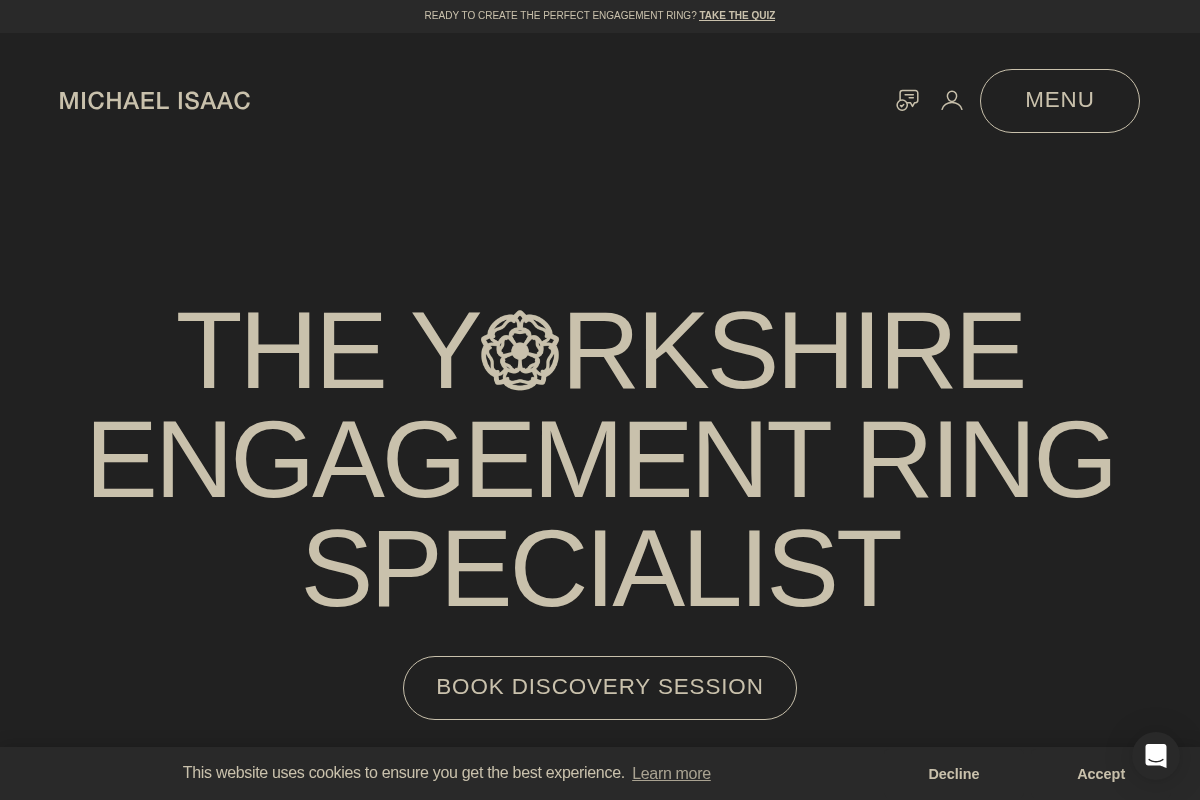 Michael Isaac Bespoke Jewellery homepage screenshot