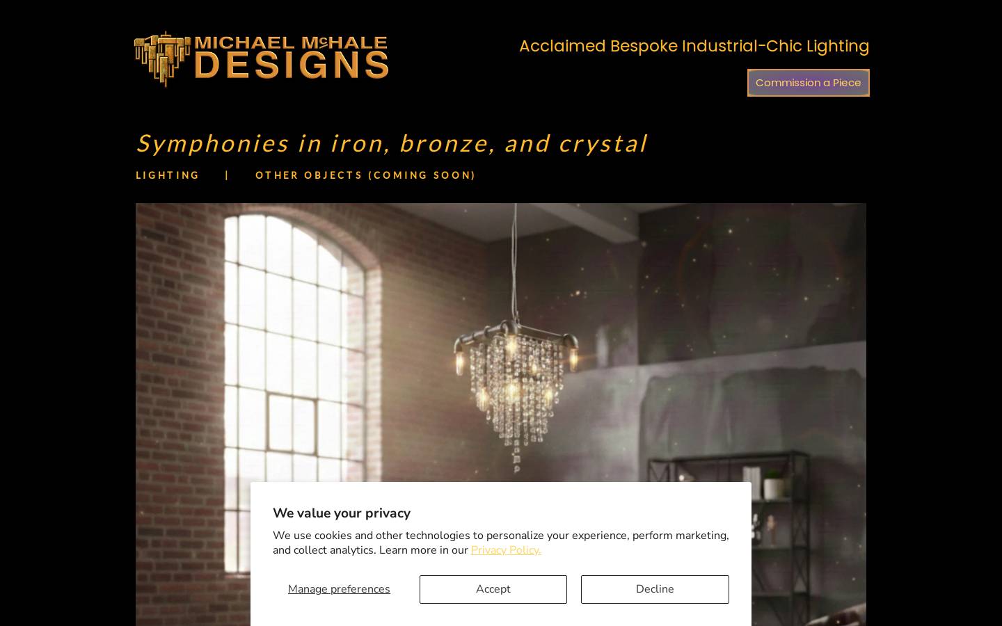michaelmchaledesigns.com homepage screenshot