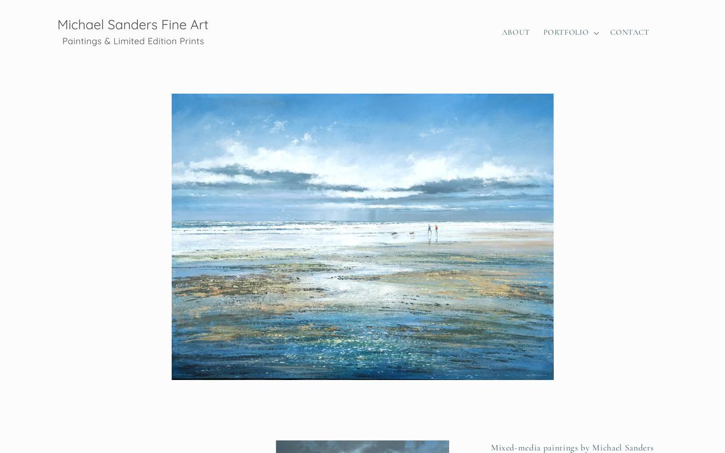 michaelsandersart.com homepage screenshot