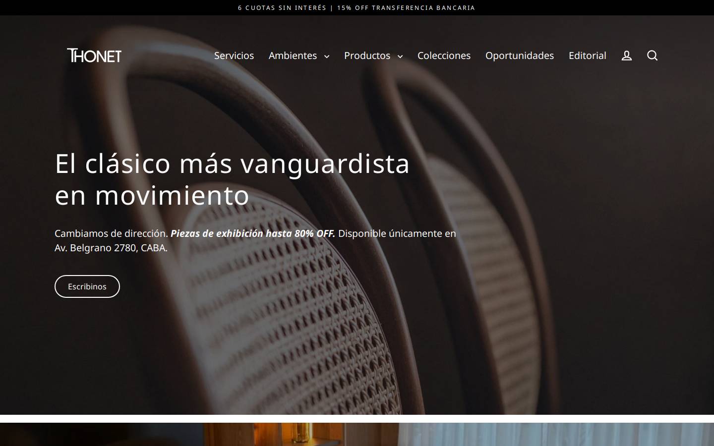 michaelthonet.com homepage screenshot