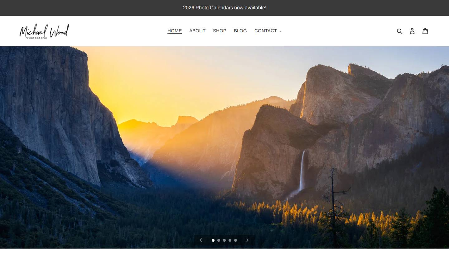 michaelwood.photo homepage screenshot
