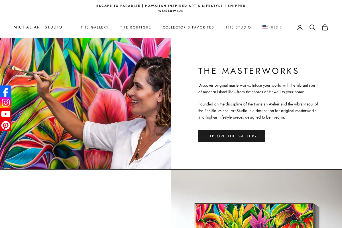 michalarts.com homepage screenshot