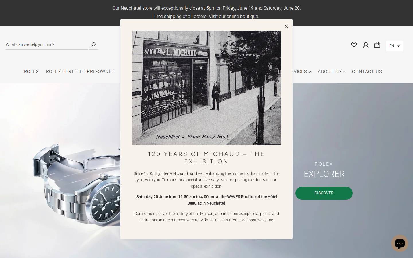 michaud.ch homepage screenshot