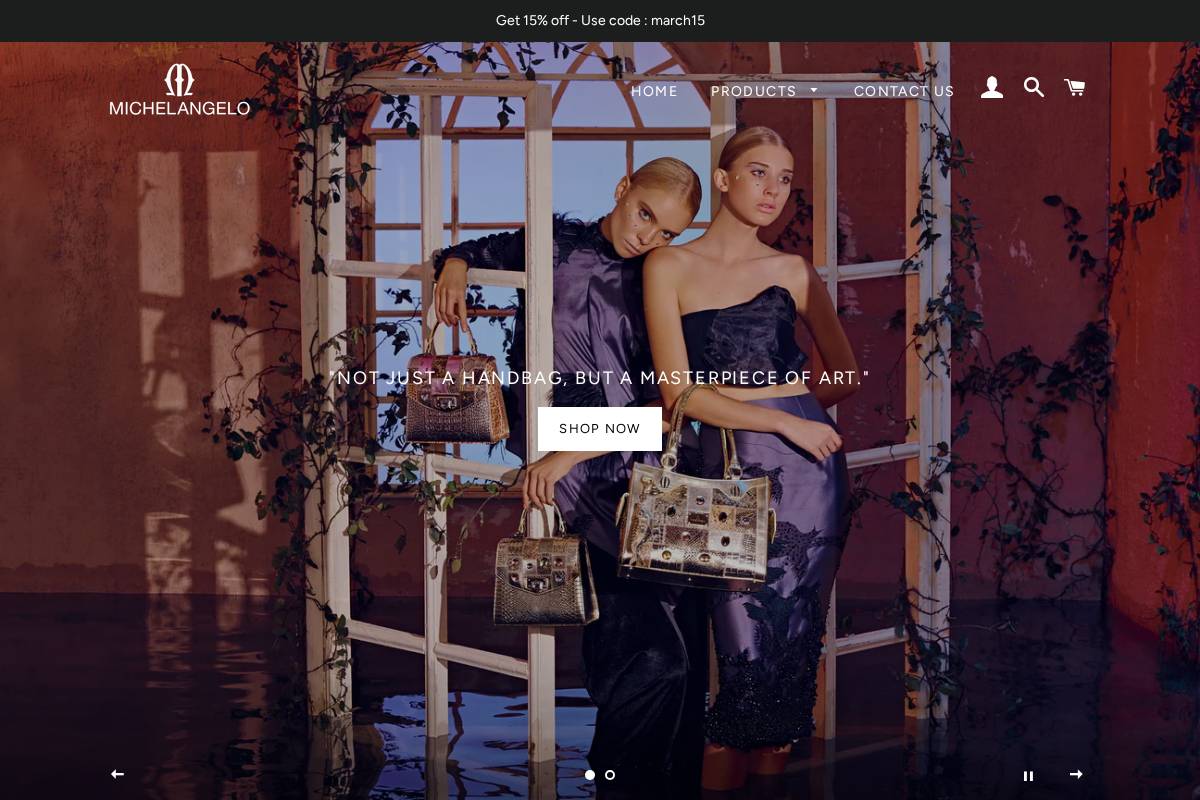 michel-angelo.com homepage screenshot