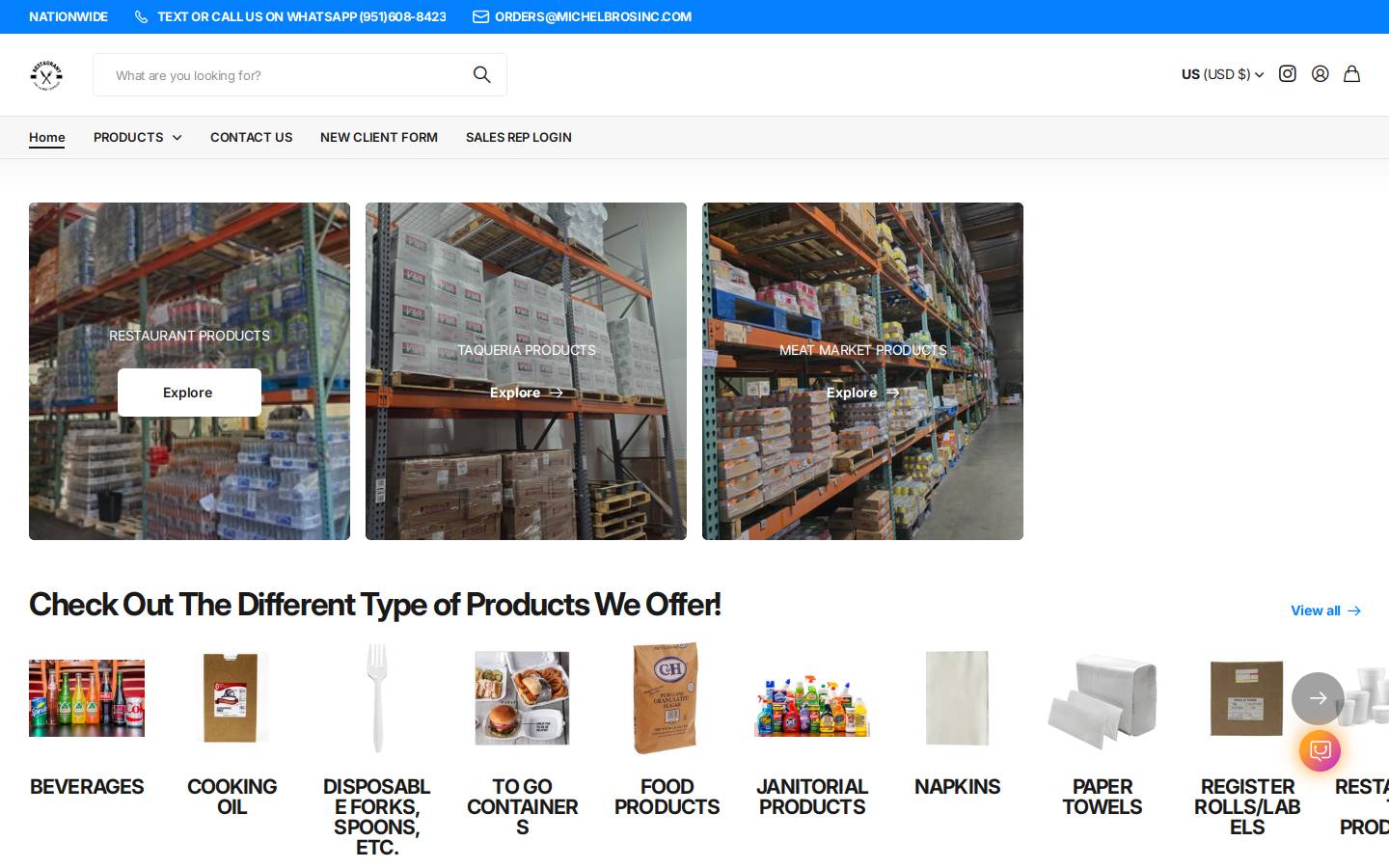 michelbrosinc.com homepage screenshot