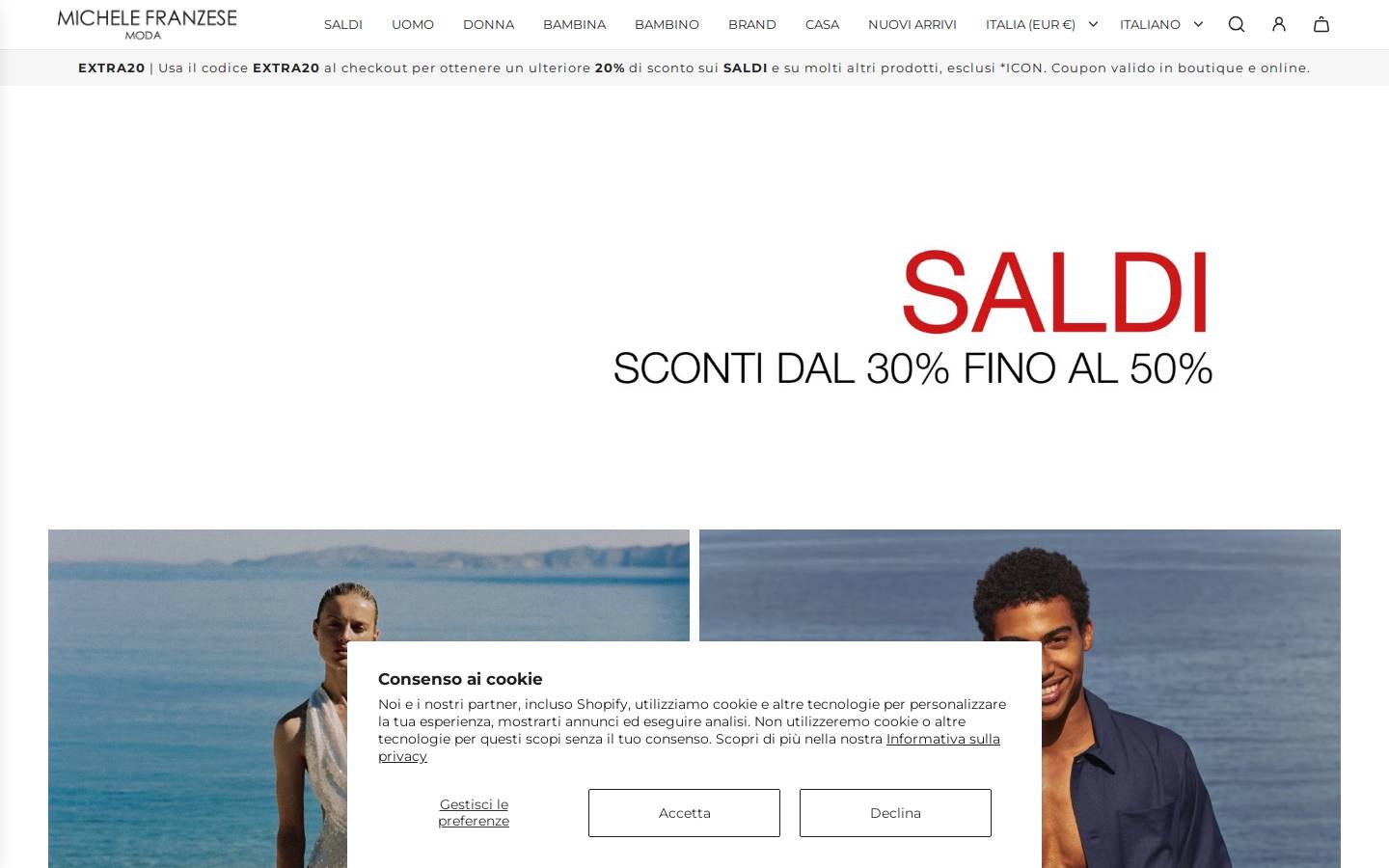 michele franzese homepage screenshot