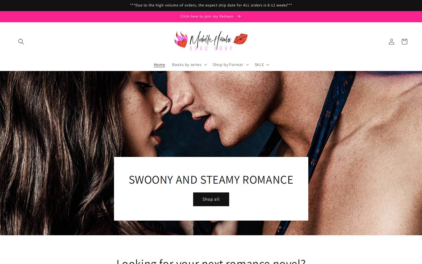 michelleherculesbookshop.com homepage screenshot