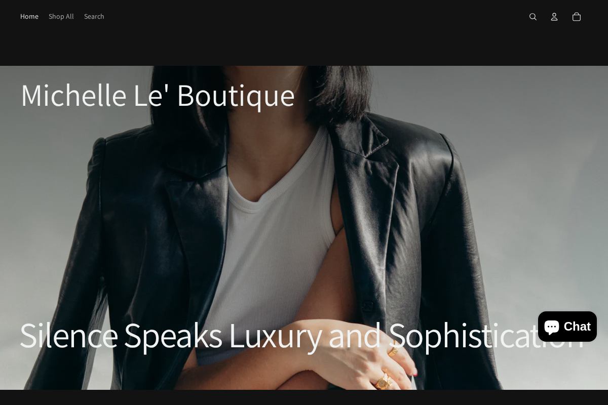 Michelle Le’ Boutique homepage screenshot