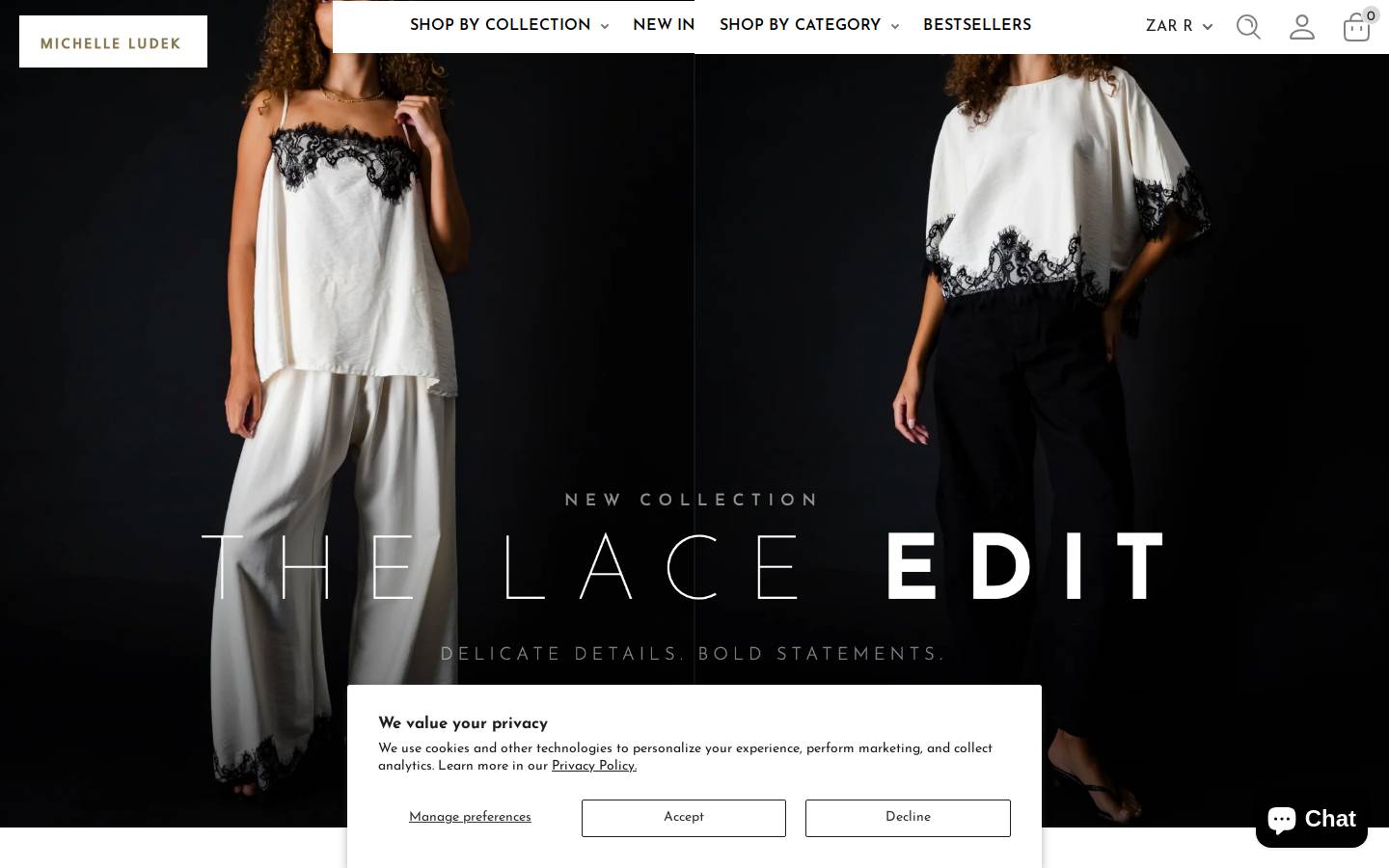 michelleludek.co.za homepage screenshot