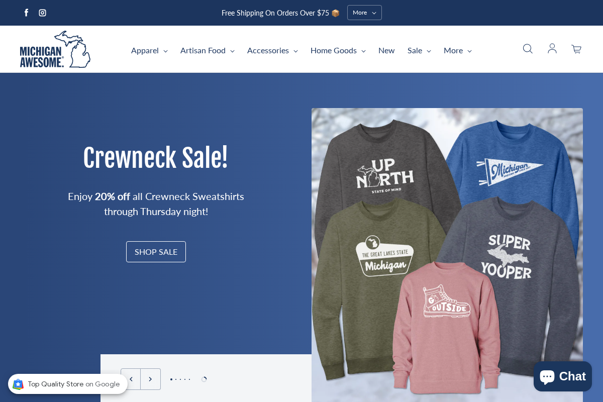 Michigan Awesome homepage screenshot