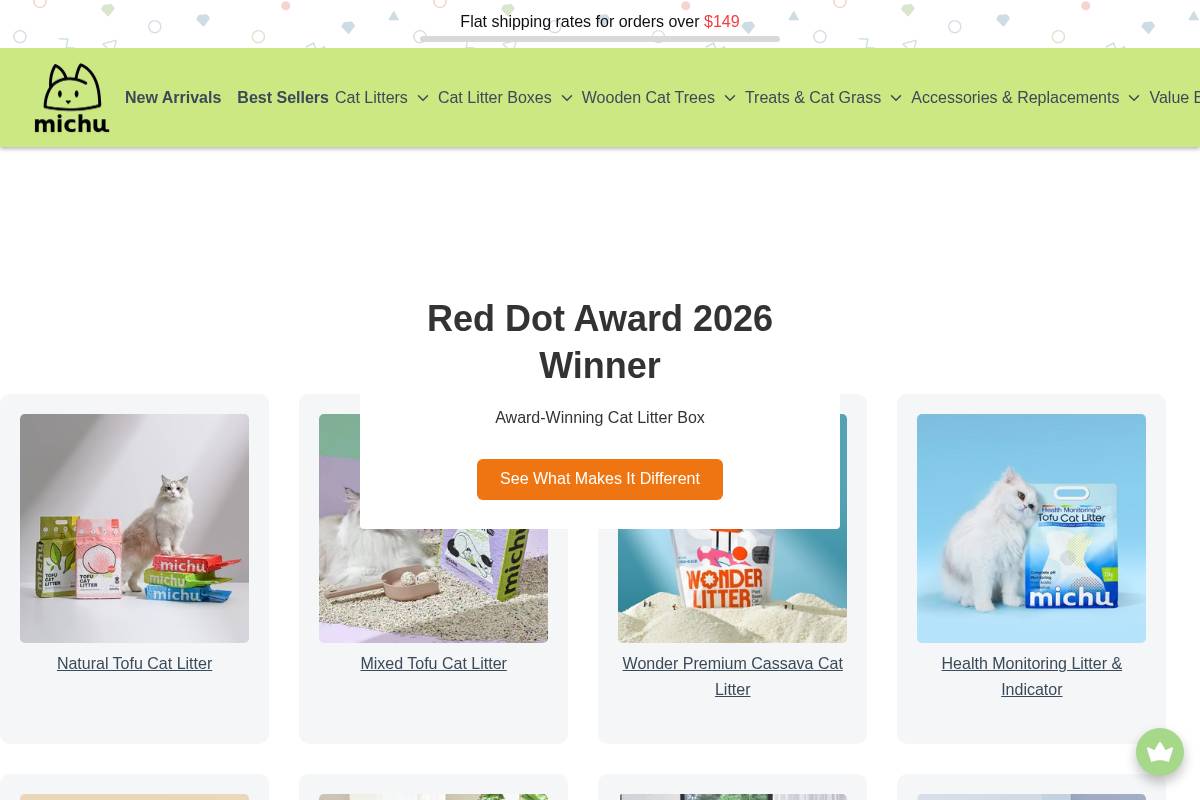 michu.com.au homepage screenshot