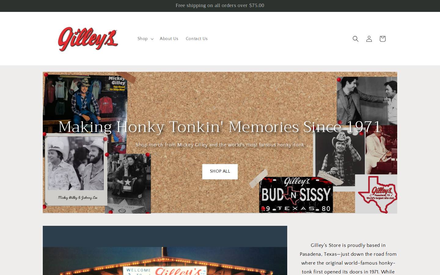 mickeygilley.com homepage screenshot