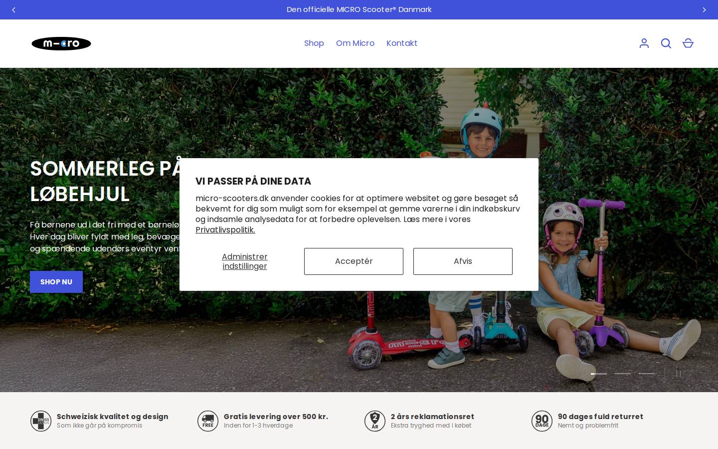 Micro Mobility Danmark homepage screenshot