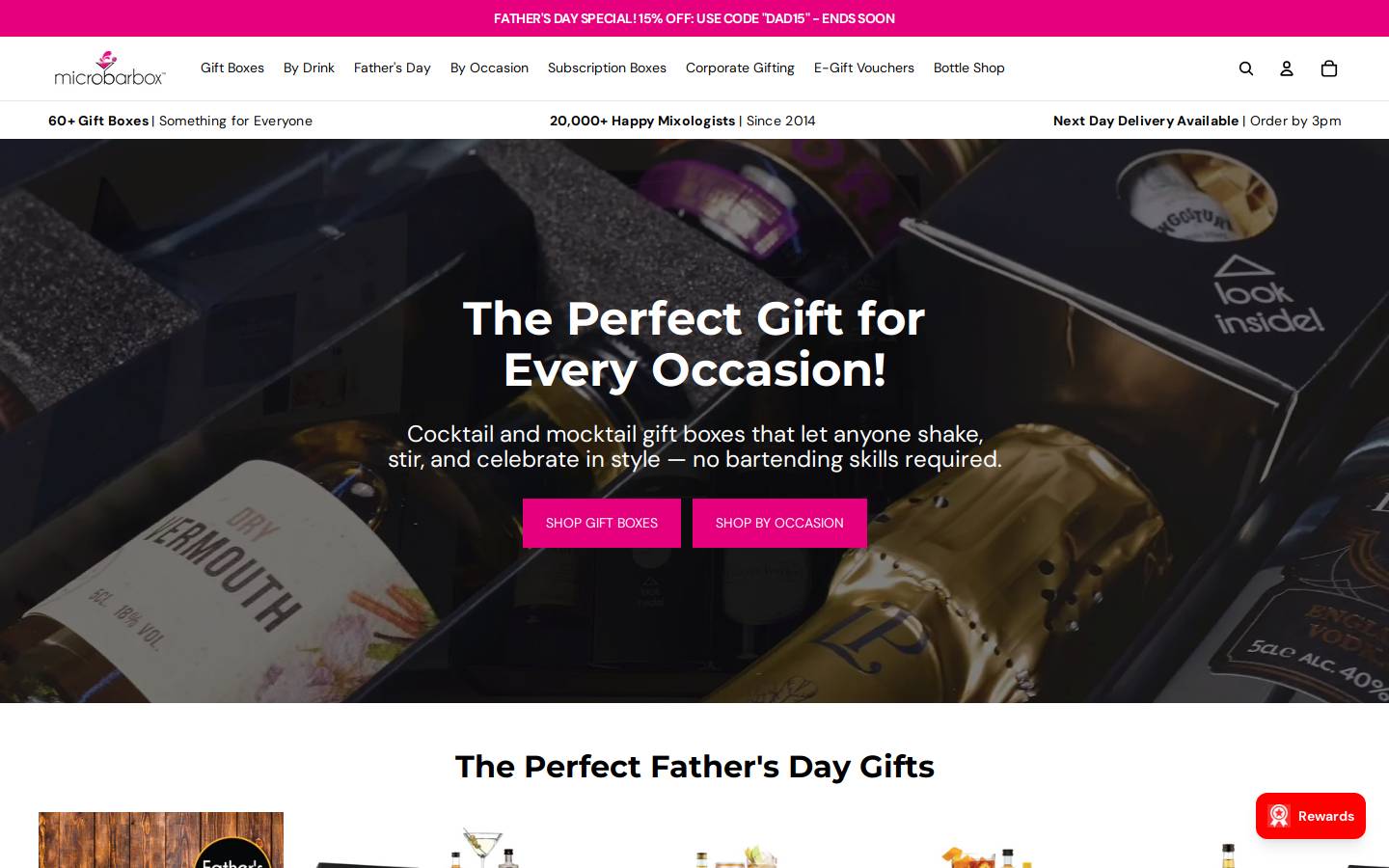 Micro Bar Box homepage screenshot