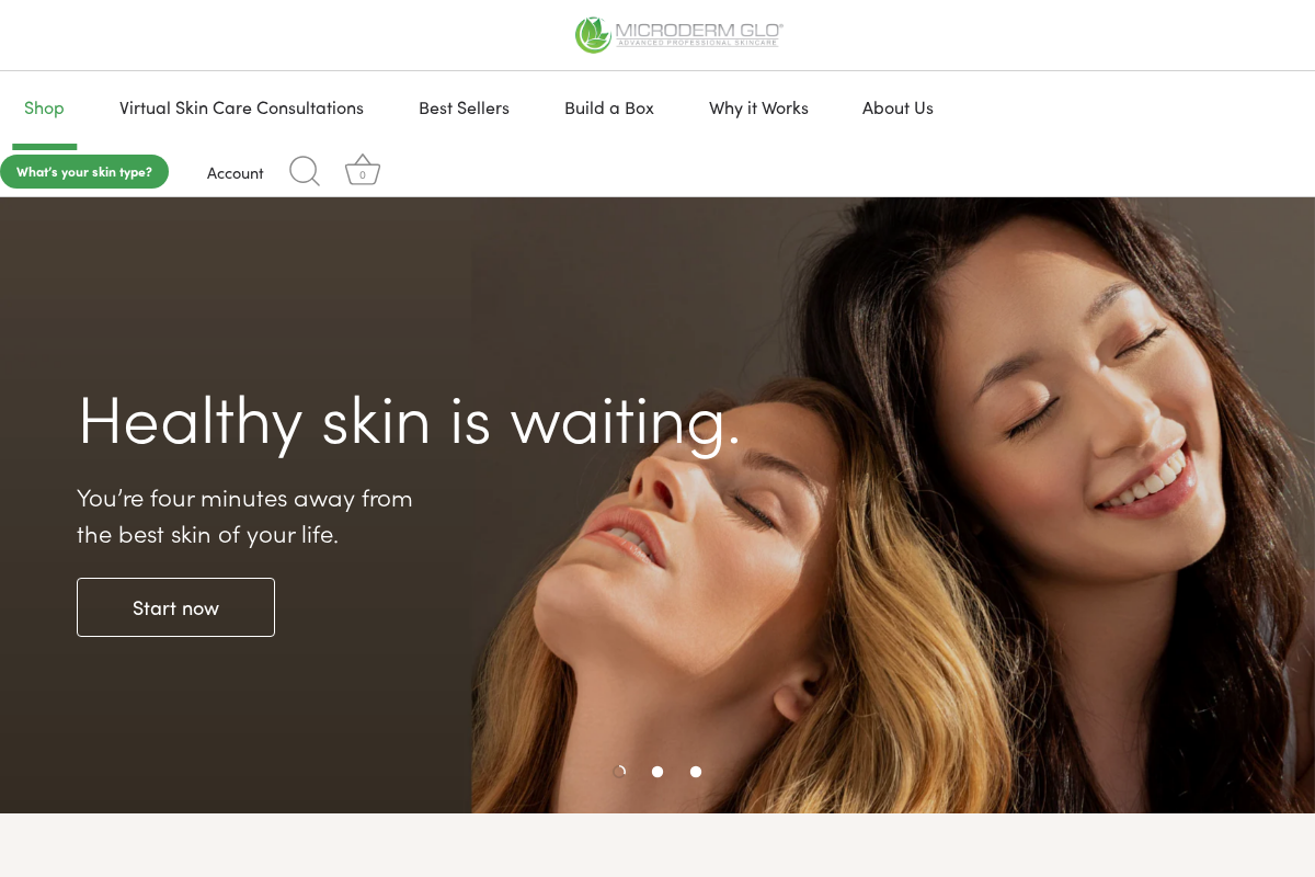 microdermglo.com homepage screenshot