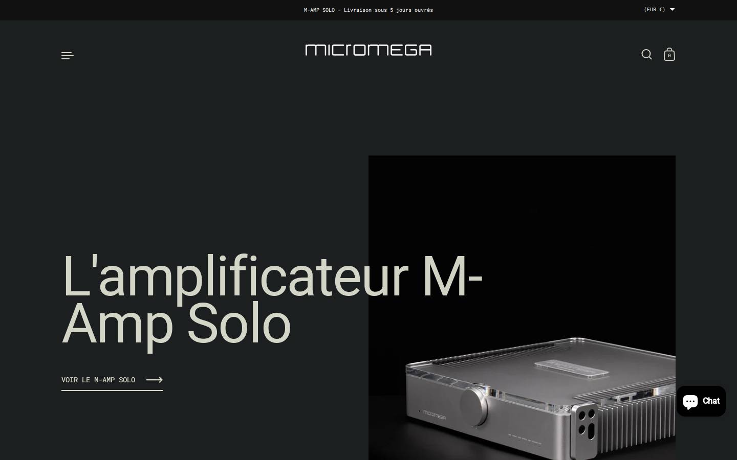 micromega.com homepage screenshot