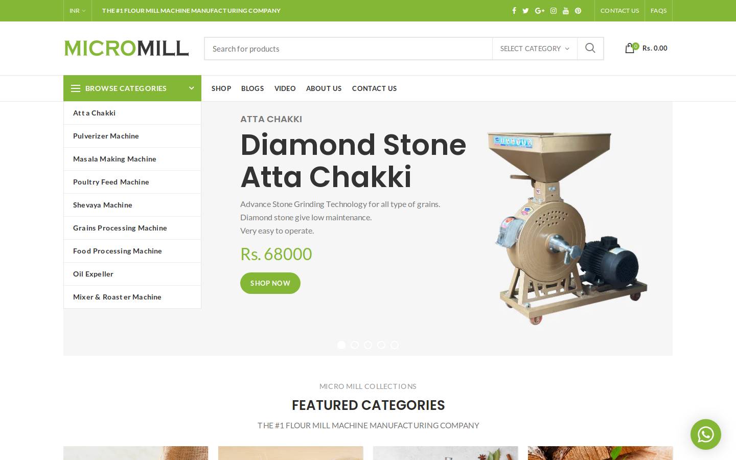 micromill.in homepage screenshot