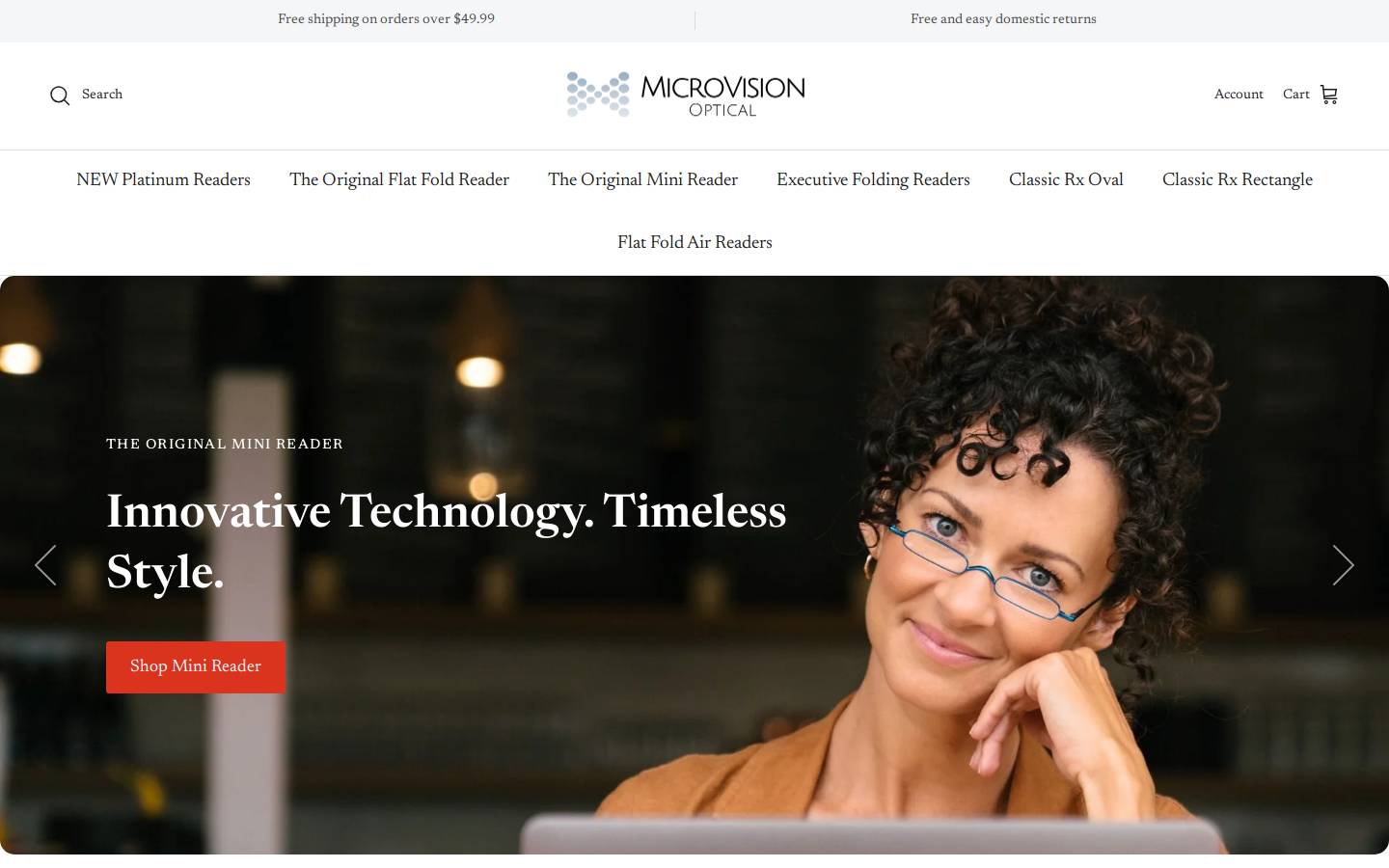 microvisionoptical.com homepage screenshot