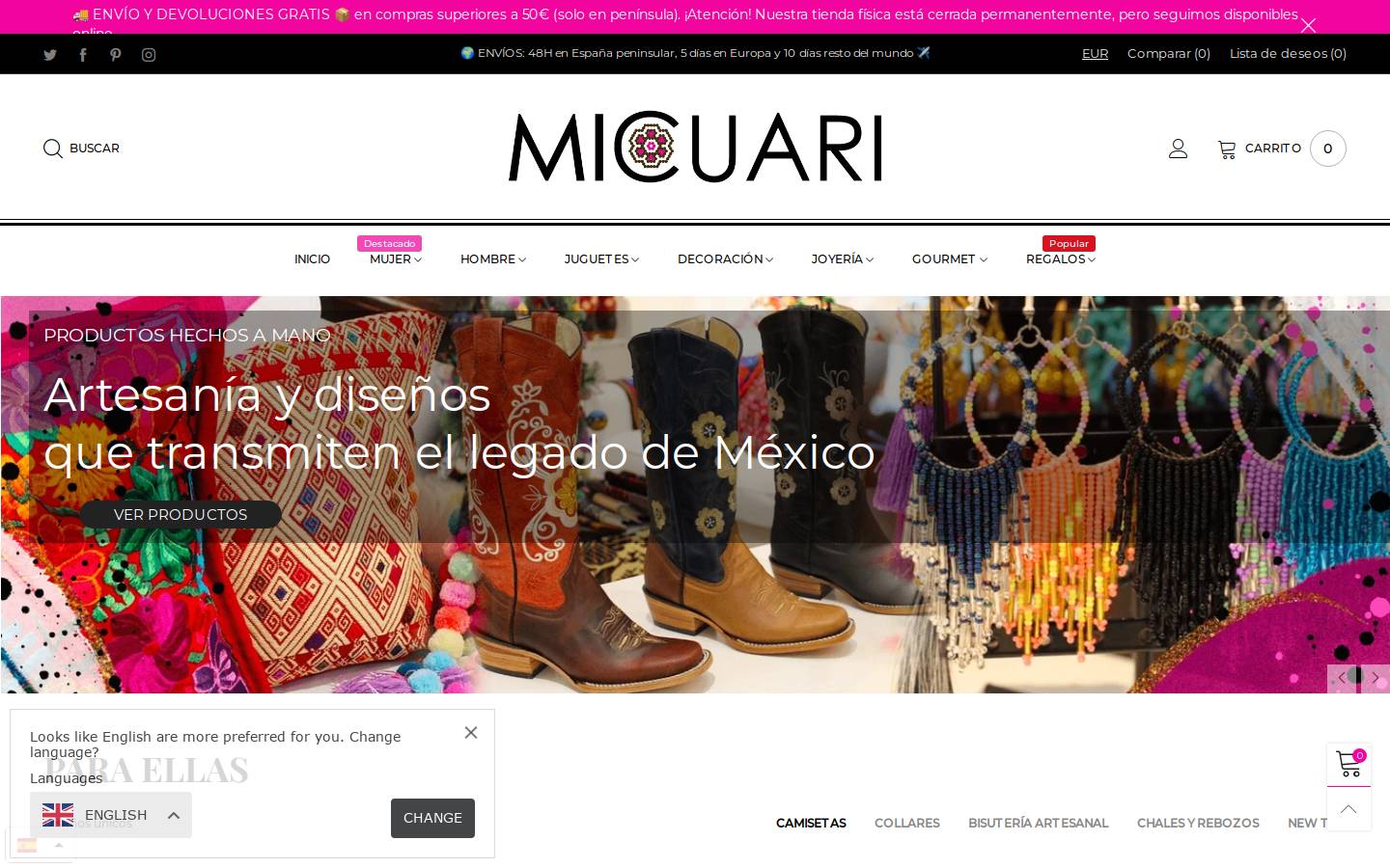 micuari.es homepage screenshot