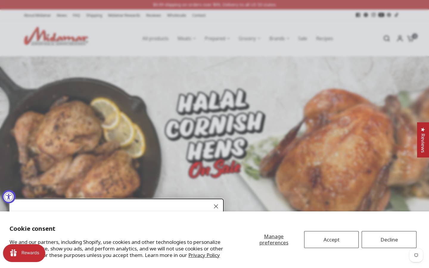 Midamar Halal homepage screenshot