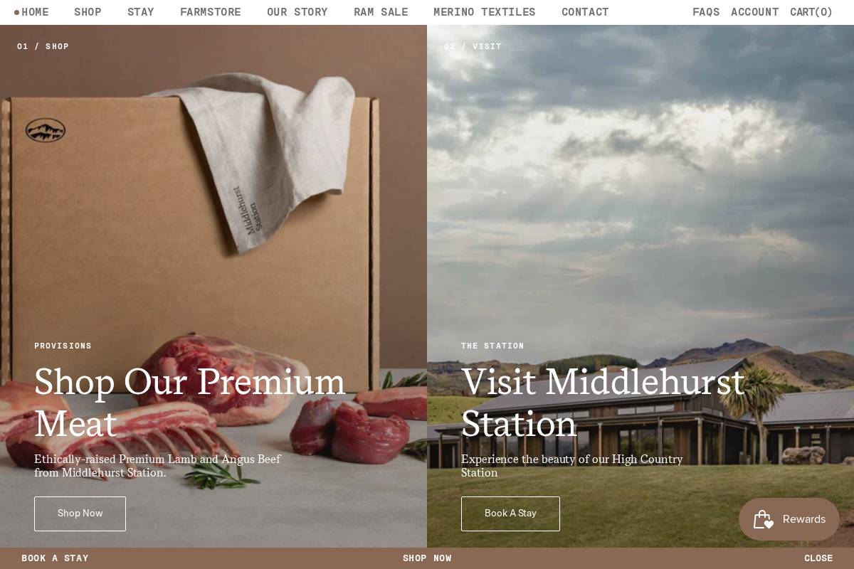 middlehurst.co.nz homepage screenshot