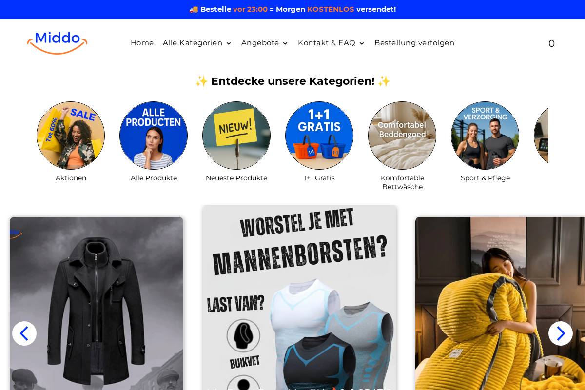 Middo homepage screenshot