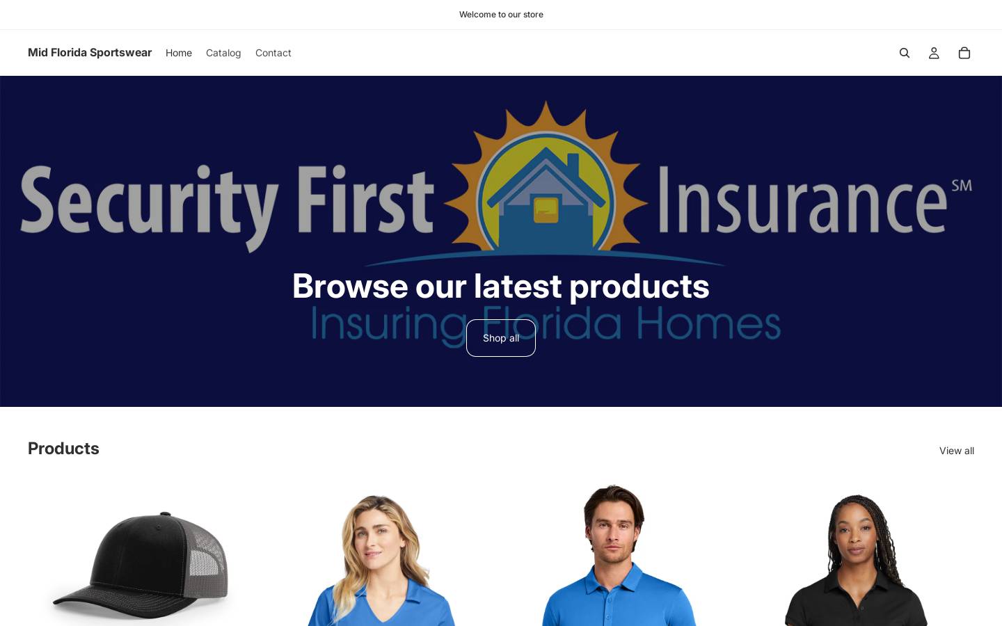 midfloridasportswear.net homepage screenshot